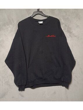 Lee Black Sweatshirt 3X Pullover Crewneck Embroidered Logo Cotton Blend Casual